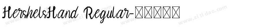 HershelsHand Regular字体转换